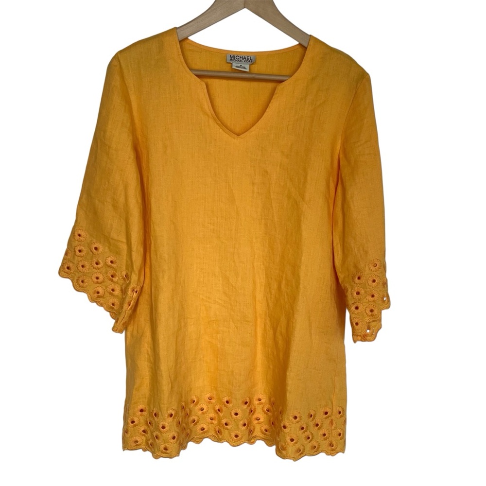 Michael Kors Linen Tunic: Makes a great swim coverup! Size M